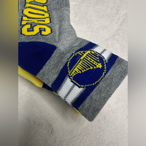 NBA Licensed Golden State Warriors Men's Quarter Cut 3 pack socks Size 6-12 - Picture 5 of 8